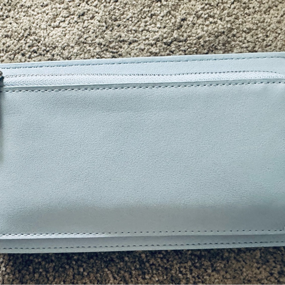 Steve Madden BCabbyy Faux Leather Wristlet Ice Blue - Picture 9 of 10